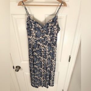 H&M Paisley Button Down Midi Dress